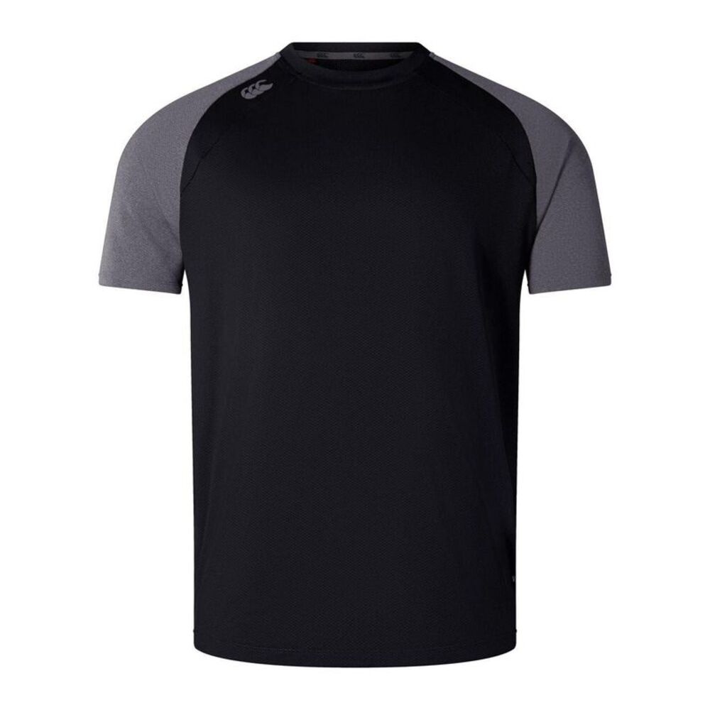 Canterbury Mens Elt Crew Neck Slim  Athletic T-Shirt / Black Marl